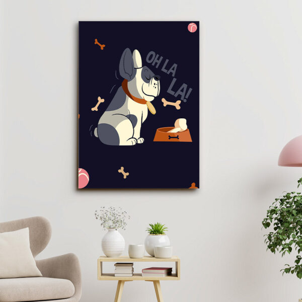 Pug – Oh La La! – Dog Pictures – Dog Canvas Poster – Dog Wall Art – Gifts For Dog Lovers – Furlidays