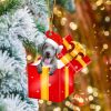 Weimaraner In Red Gift Box Christmas Ornament – Holiday Dog Ornaments