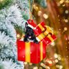 Scottish Terrier In Red Gift Box Christmas Ornament – Holiday Dog Ornaments
