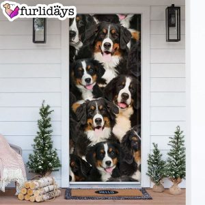 A Bunch Of Bernese Mountains Door Cover Great Gift Idea For Dog Lovers Dog Memorial Gift