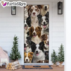 A Bunch Of Border Collies Door Cover Great Gift Idea For Dog Lovers Dog Memorial Gift