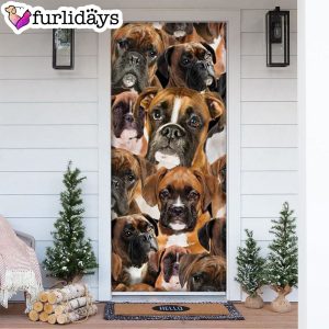A Bunch Of Boxers Door Cover Great Gift Idea For Dog Lovers Dog Memorial Gift