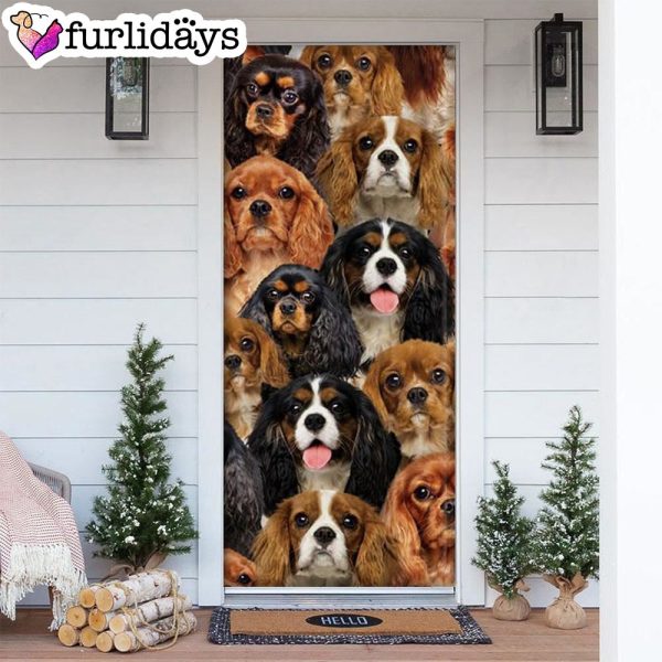 A Bunch Of Cavalier King Charles Spaniels Door Cover Great Gift Idea For Dog Lovers – Dog Memorial Gift