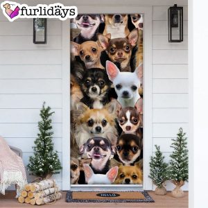 A Bunch Of Chihuahuas Door Cover Great Gift Idea For Dog Lovers Dog Memorial Gift