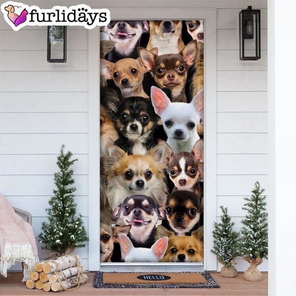 A Bunch Of Chihuahuas Door Cover Great Gift Idea For Dog Lovers – Dog Memorial Gift