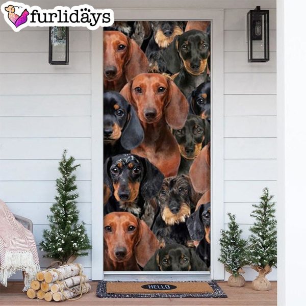 A Bunch Of Dachshunds Door Cover Great Gift Idea For Dog Lovers – Dog Memorial Gift