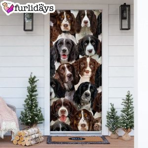 A Bunch Of English Springer Spaniels Door Cover Great Gift Idea For Dog Lovers Dog Memorial Gift
