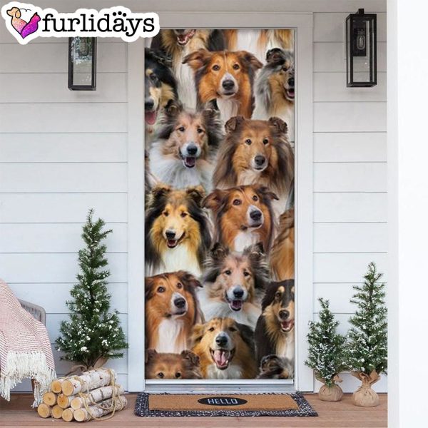 A Bunch Of Rough Collies Door Cover Great Gift Idea For Dog Lovers – Dog Memorial Gift