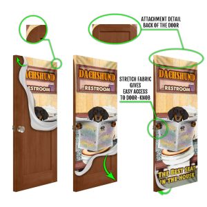 A Dachshund Rest Room Door Cover Xmas Outdoor Decoration Gifts For Dog Lovers 5