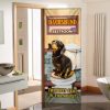 A Happy Dachshund Rest Room Door Cover – Xmas Outdoor Decoration – Gifts For Dog Lovers