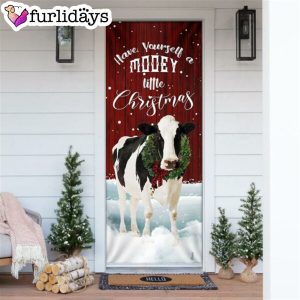 A Little Mooey Christmas Door Cover Christmas Door Cover Decorations Unique Gifts Doorcover 6