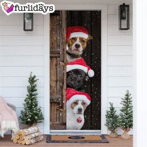 American Staffordshire Terrier Christmas Door Cover Xmas Gifts For Pet Lovers Christmas Decor