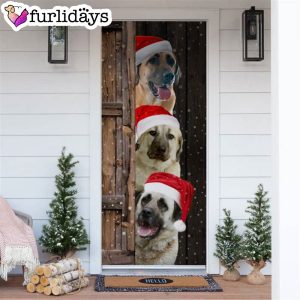 Anatolian Shepherd Dog Christmas Door Cover Xmas Gifts For Pet Lovers Christmas Decor