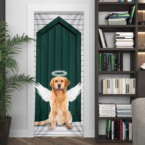 Angel Golden Retriever Door Cover Xmas Outdoor Decoration Gifts For Dog Lovers 4