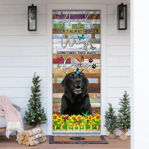 Angels Don t Always Have Wings Sometimes They Have Paws. Labrador Door Cover Xmas Outdoor Decoration Gifts For Dog Lovers 1