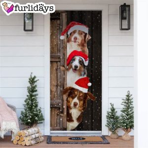 Australian Shepherd Christmas Door Cover –…