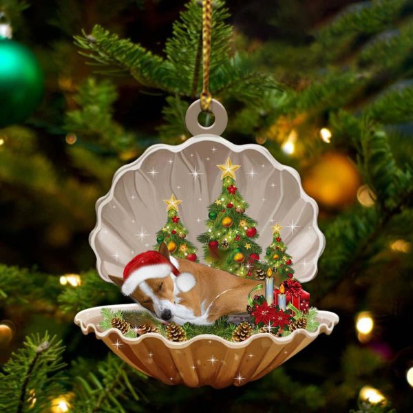 Basenji – Sleeping Pearl in Christmas Two Sided Ornament – Christmas Ornaments For Dog Lovers
