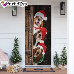 Basset Hound Christmas Door Cover –…
