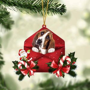 Basset Hound Christmas Letter Ornament –…