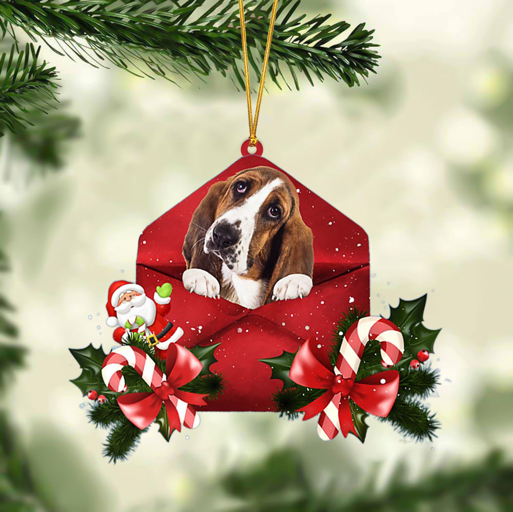 Basset Hound Christmas Letter Ornament - Car Ornament - Gifts For Pet Owners
