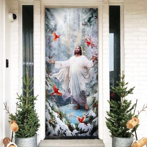 Be Still And Know That I Am God Jesus Christmas American Door Cover Housewarming Gifts Unique Gifts Doorcover 1