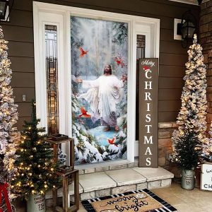 Be Still And Know That I Am God Jesus Christmas American Door Cover Housewarming Gifts Unique Gifts Doorcover 2