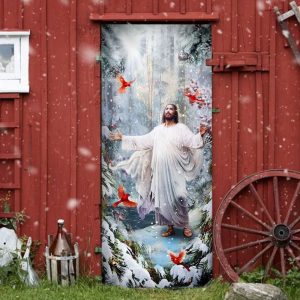 Be Still And Know That I Am God Jesus Christmas American Door Cover Housewarming Gifts Unique Gifts Doorcover 4