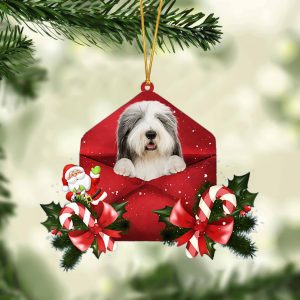 Bearded Collie Christmas Letter Ornament –…