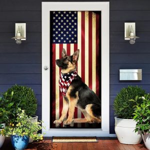 Beautiful German Shepherd Door Cover Xmas Outdoor Decoration Gifts For Dog Lovers 2