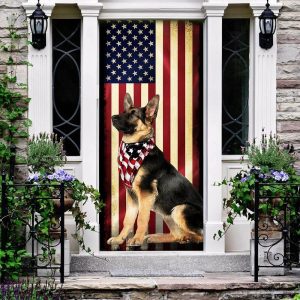 Beautiful German Shepherd Door Cover Xmas Outdoor Decoration Gifts For Dog Lovers 3