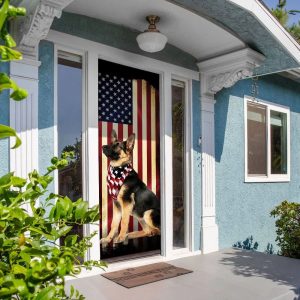 Beautiful German Shepherd Door Cover Xmas Outdoor Decoration Gifts For Dog Lovers 5