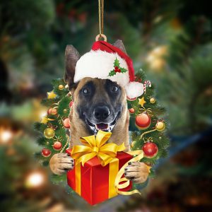 Belgian Shepherd Give Gifts Hanging Ornament…