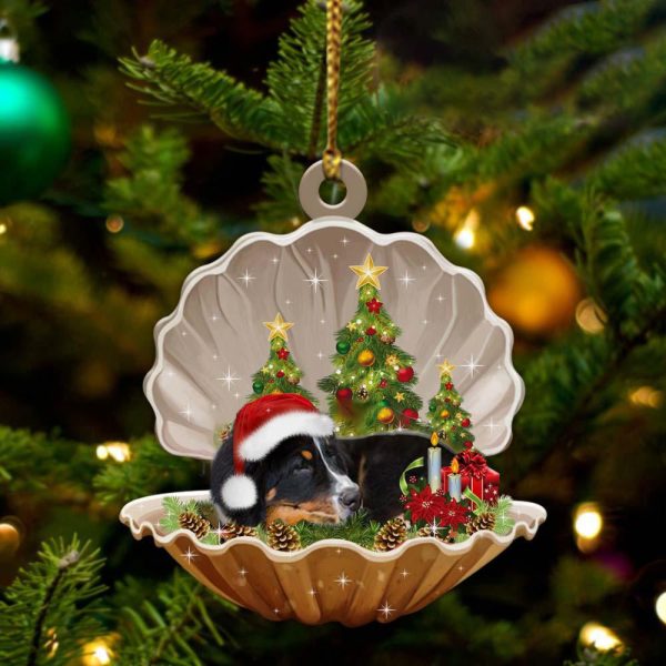 Bernese Mountain Dog3 – Sleeping Pearl in Christmas Two Sided Ornament – Christmas Ornaments For Dog Lovers