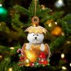 Bichon-Frise In Golden Egg Christmas Ornament – Car Ornament – Unique Dog Gifts For Owners