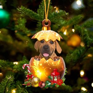 Boerboel In Golden Egg Christmas Ornament…