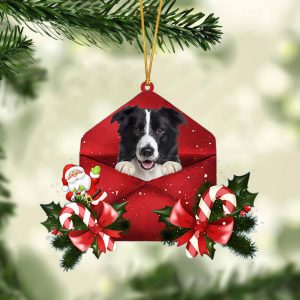 Border Collie Christmas Letter Ornament –…