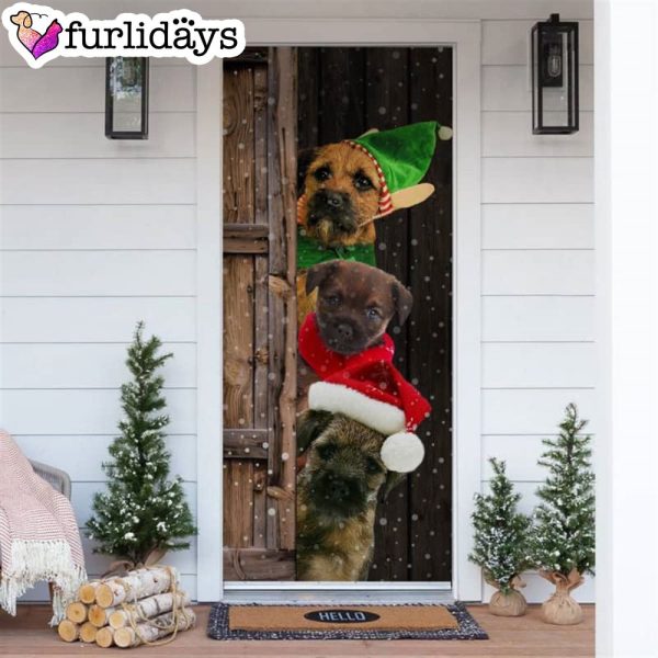 Border Terrier Christmas Door Cover – Xmas Gifts For Pet Lovers – Christmas Gift For Friends