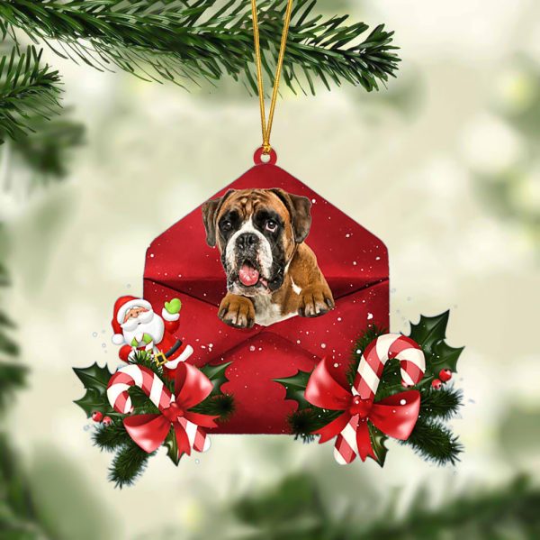 Boxer Christmas Letter Ornament – Car Ornament – Gifts For Pet Owners