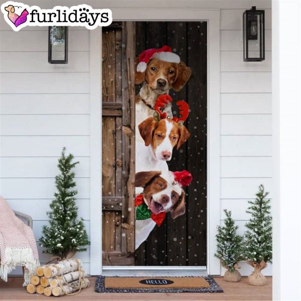 Brittany Spaniel Christmas Door Cover – Xmas Gifts For Pet Lovers – Christmas Gift For Friends