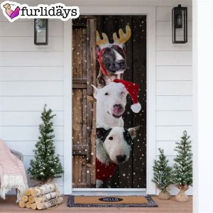 Bull Terrier Christmas Door Cover Xmas Gifts For Pet Lovers Christmas Gift