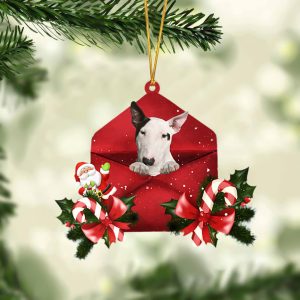 Bull Terrier Christmas Letter Ornament –…