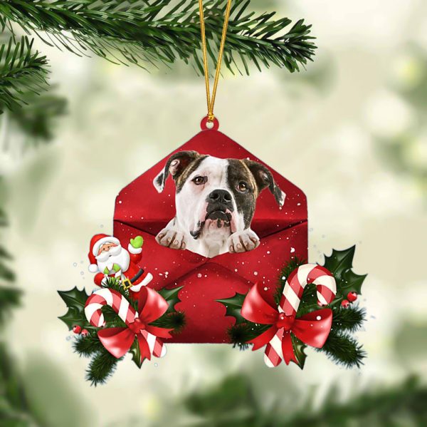 Bulldog Christmas Letter Ornament – Car Ornament – Gifts For Pet Owners