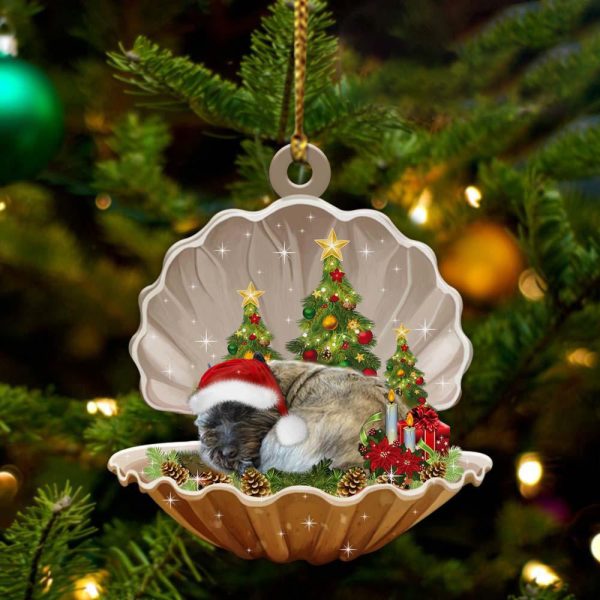 Cairn Terrier3 – Sleeping Pearl in Christmas Two Sided Ornament – Christmas Ornaments For Dog Lovers