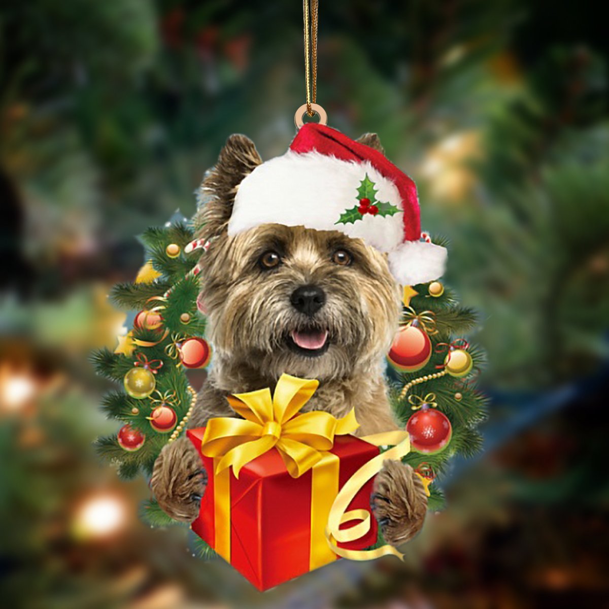 Cairn Terrier Give Gifts Hanging Ornament - Flat Acrylic Dog Ornament – Dog Lovers Gifts For Him Or Her