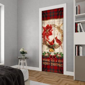 Cardinal A Very Merry Christmas Door Cover Cardinal Christmas Decor Christmas Door Cover Decorations 5