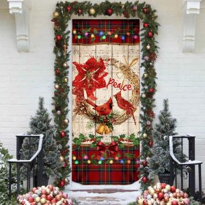 Cardinal Peace Christmas Door Cover Unique Gifts Doorcover Unique Gifts Doorcover 3