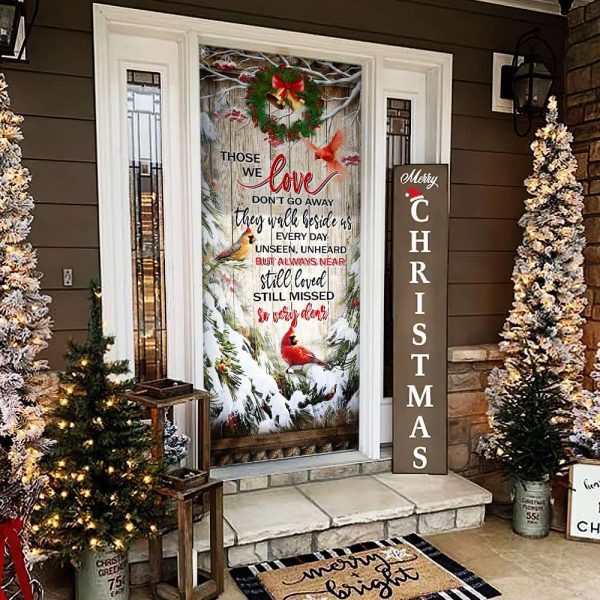 Cardinals Christmas Door Cover – Cardinal Christmas Decor – Christmas Door Cover Decorations – Unique Gifts Doorcover