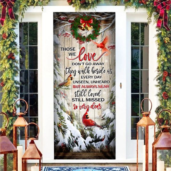 Cardinals Christmas Door Cover – Cardinal Christmas Decor – Christmas Door Cover Decorations – Unique Gifts Doorcover