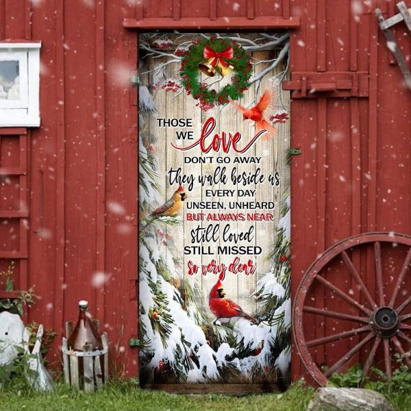 Cardinals Christmas Door Cover – Cardinal Christmas Decor – Christmas Door Cover Decorations – Unique Gifts Doorcover