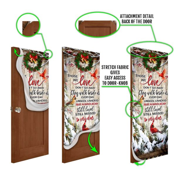 Cardinals Christmas Door Cover – Cardinal Christmas Decor – Christmas Door Cover Decorations – Unique Gifts Doorcover